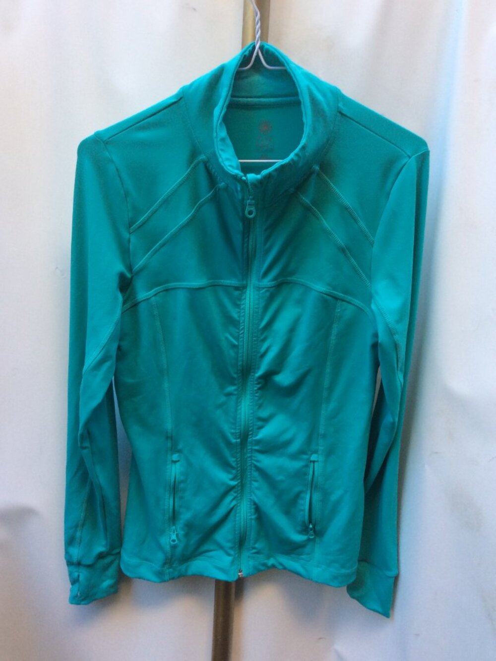 Pure NRG Athletics Teal Full Zip Mock Neck Workout Track Jacket M